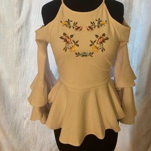 The Edit cold-shoulder top